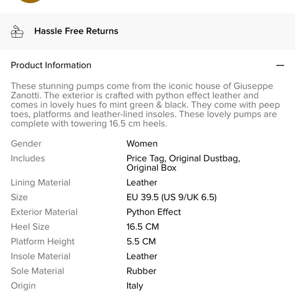 Giuseppe Zanotti Peep Toe Pumps - Picture 7 of 7